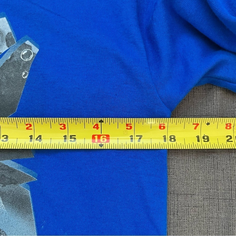 Vintage SpongeBob SquarePants Long Sleeve Tee Shirt Kids 8/10 2004 Blue Y2K 90s - Picture 8 of 10